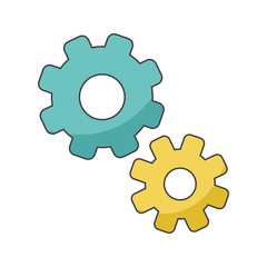 gear wheels icon, colorful design