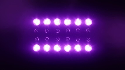 Stage lights. Floodlights shining brightly and turning on and off. Purple. More color options in my portfolio.