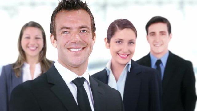 Business team. 2 in 1. Confident group of business people smiling. More options in my portfolio.