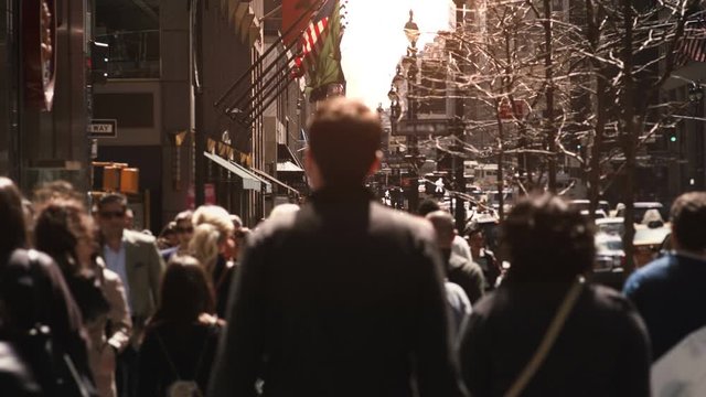 Crowded street. New York City. US. Busy Manhattan street, full of tourist and business people. More options in my portfolio.