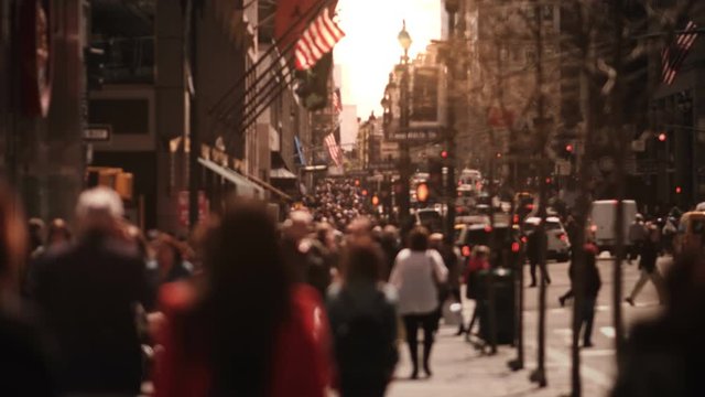 People Walking on a Manhattan avenue. Busy Manhattan street, full of tourist and business people. More options in my portfolio.