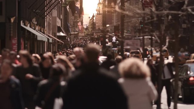 Crowded street. New York City. US. People walking in busy street of Manhattan. More options in my portfolio.