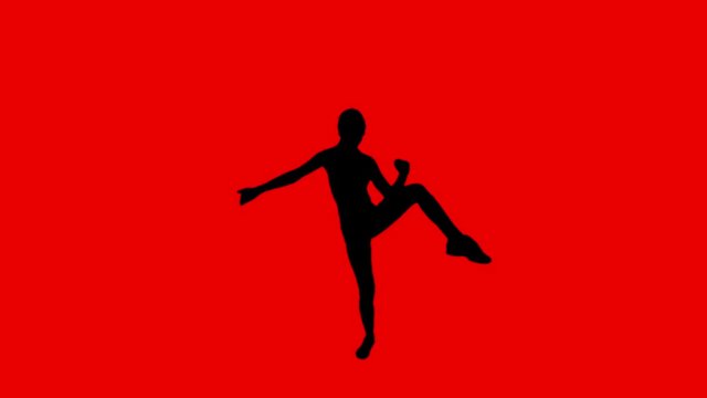 Female dancer over red background.  More options in my portfolio.