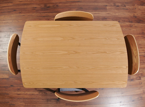 Light brown wooden table