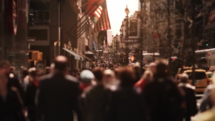 People walking on a Manhattan avenue. Busy street, full of tourist and business people. More options in my portfolio.