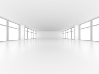 Futuristic White Architecture Design Background
