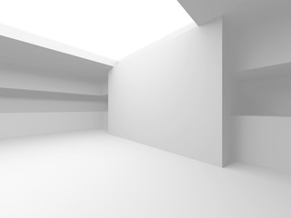 Fototapeta premium Futuristic White Architecture Design Background