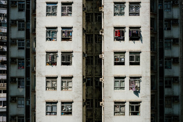 Fototapeta premium residential building facade windows
