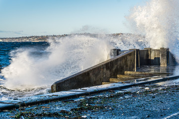 Fototapeta na wymiar Waterfront Waves Explosion 4