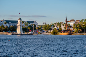 Lighthouse and colorful Resort Villas at Lake Buena Vista area 1.