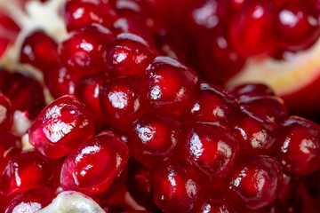 Ripe pomegranate fruit with selective focus. pomegranate for healthy food