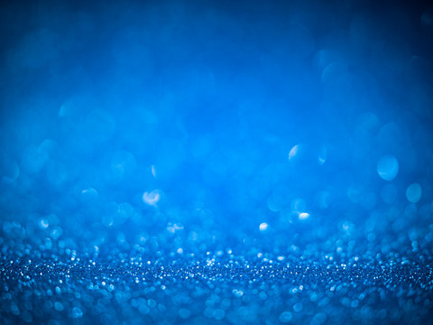 Blue Shiny Bokeh Background