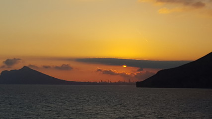 Naklejka premium sunset over Calpe