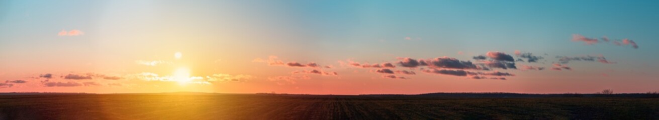 lush red sunset illuminates the clouds