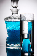 blue bottle of water