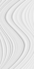 Fototapeta na wymiar White background with texture of waves and curved lines for web design. A beautiful picture for the phone in 18:9 format, a stylish template for the cover.