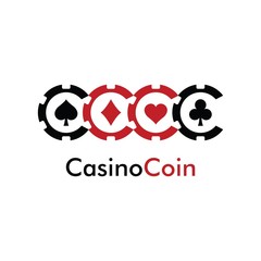 Casino coin logo design for casino business, gamble, card game, speculate, etc