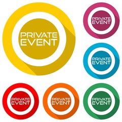 Private Event icon with long shadow