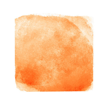 Watercolor sqaure on white background
