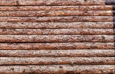 Close Up Weathered Brownish Wooden Logs