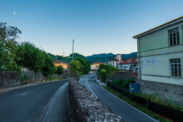 Fototapeta na wymiar View of the road in La Spezia, Italy. 