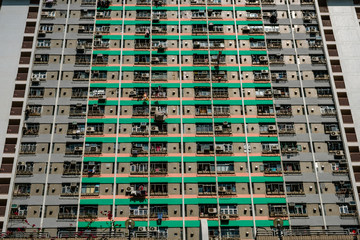 residential building facade, real estate exterior, HongKong