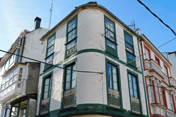 Obraz premium Houses in the marine district of 'A Tenencia', in the municipality of Sada
