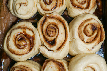 Homemade sticky bun dough