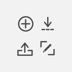 Icon sign or symbol element design for app or website vol 9 vector eps 10