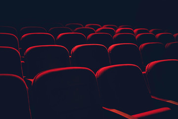 Cinema / theater red seats background - obrazy, fototapety, plakaty
