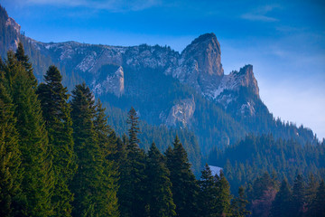 Ceahlau mountain in Romania. Carpathians