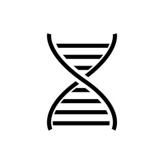 DNA icon vector in simple design