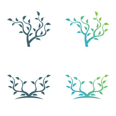 Abstract tree concept logo. Plant vector symbol.