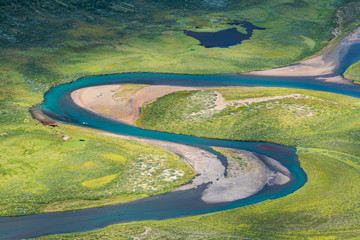 View of winding river