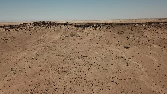 4K aerial drone video of Regimental Badges National Monument, made by soldiers of Second Durban Light Infantry and Transvaal Scottish Regiment during WW1 in German South-West Africa, presently Namibia