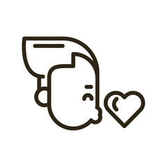 happy valentines day young man with heart