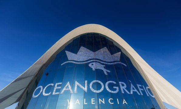 Valencia Spain - Jan 20: Oceanographic, a marine complex part of City of Arts and Sciences