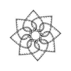 Abstract ornamental shape of stylized hearts