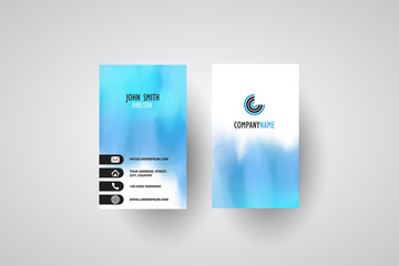 Watercolor Minimalist Professional Business Card