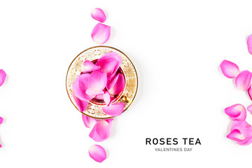 Roses tea, creative layout
