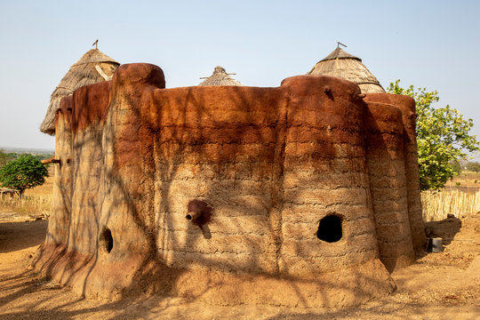 Batammariba building in a Koutammakou village in North Togo, West Africa