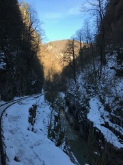 snowy landscape in the mountains