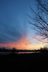 sunset on the lake