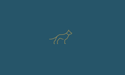 a line art icon logo of a DOG