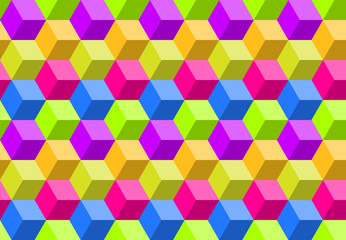 Colorful abstract polygon background, seamless geometric digital mosaic pattern, vector illustration