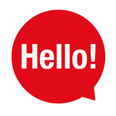 Hello Communication concept speech bubble