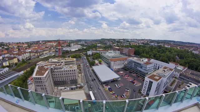 time lapse of traffic in Würzburg