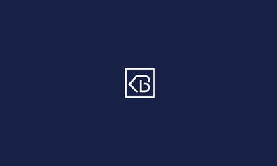 Alphabet letter icon logo KB