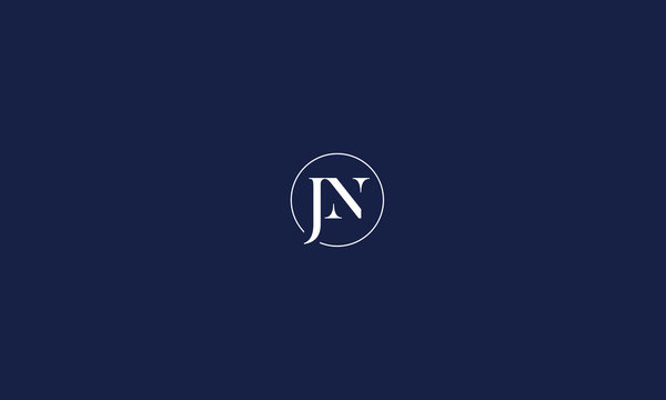 Alphabet letter icon logo JN or NJ