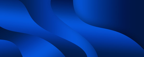  Blue abstract geometric background. Fluid gradient shapes composition